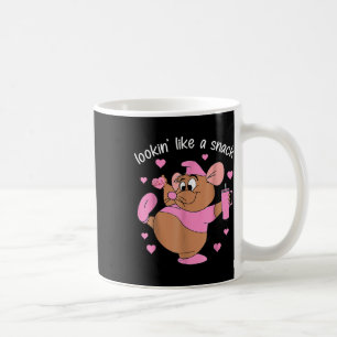 Caneca De Café Parecendo Um Lanche Mouse Coração Rosa Tumbler Val