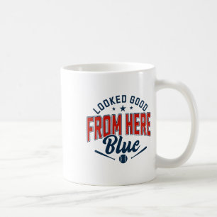 Caneca De Café Parecia Bom Daqui Azul Engraçado Softll Dia de Jog