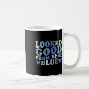 Caneca De Café Parecia Bom Daqui Azul Engraçado Softll Mama Mãe G
