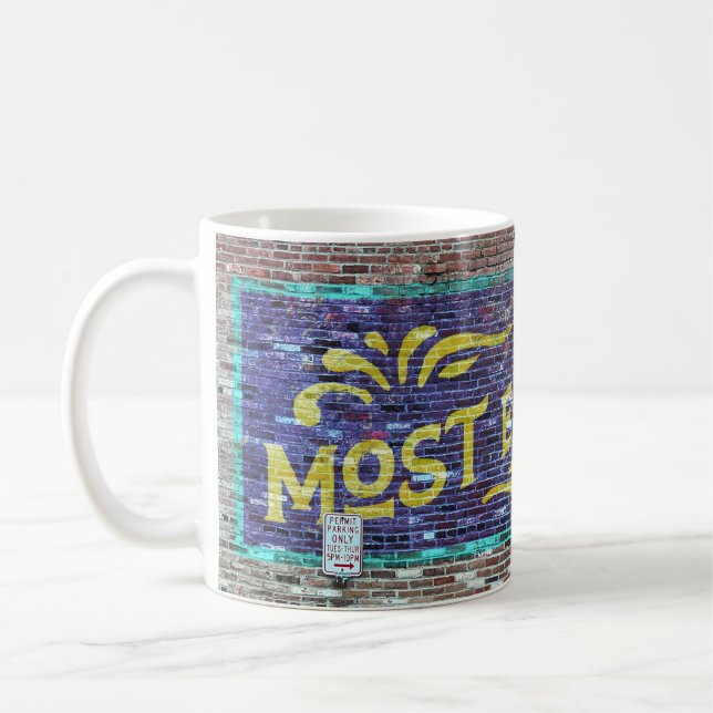 Caneca De Café Parede de tijolos retrorreflectora e Pai mais exce (Esquerda)