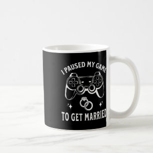 Caneca De Café Parei Meu Jogo Para Casar Engraçado Dia De Casamen