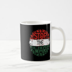 Caneca De Café Parem com a guerra, a guerra, a Palestina livre, a