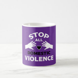 Caneca De Café Parem com a violência doméstica
