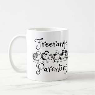 Caneca De Café Parentalidade de Freerange com Contorno de Pintinh