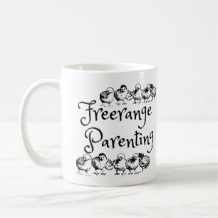 Caneca De Café Parentalidade de freerange com Design de Contorno