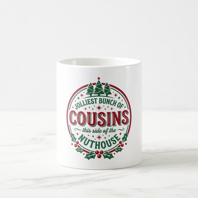 Caneca De Café Parentes Mais Alegres do Hospício Natal Divertido (Centro)