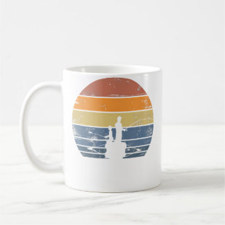 Caneca De Café Pares de Pai e Filho que Pescam Juntos