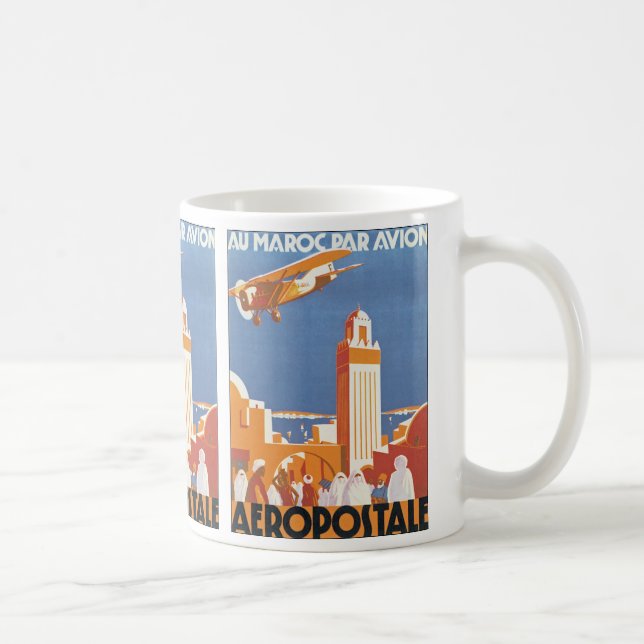 Caneca De Café Paridade Avion de Maroc do Au (Direita)