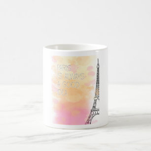 Caneca De Café PARIS é sempre uma boa ideia aquarela Paris