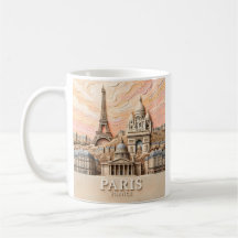Paris França Europa Moderno Pastel Texturizado Via