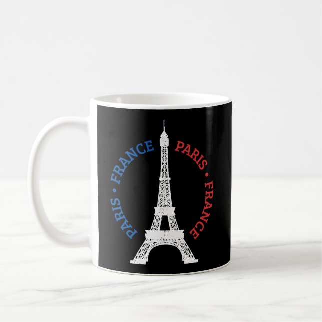 Caneca De Café Paris França Torre Eiffel Bandeira Francesa Souven (Esquerda)