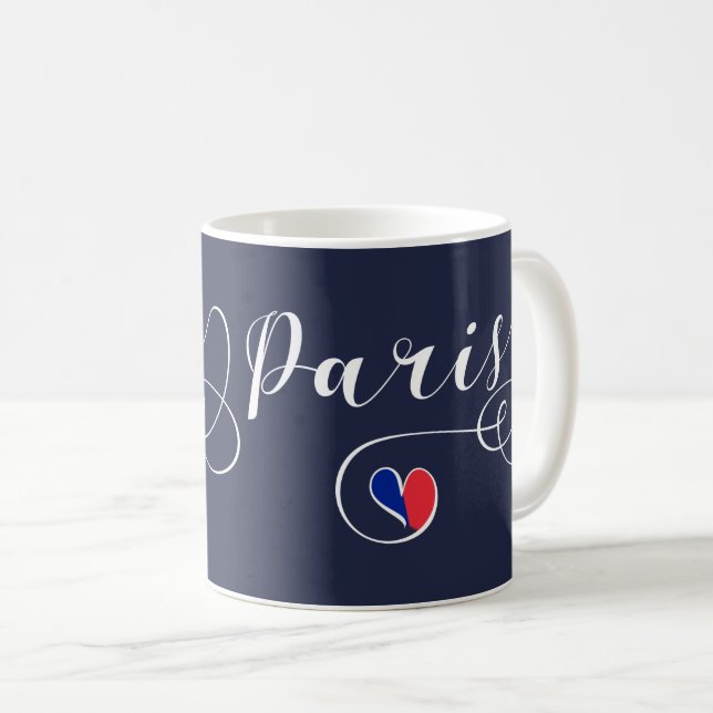Caneca De Café Paris Heart Mug, França (Frente Esquerda)