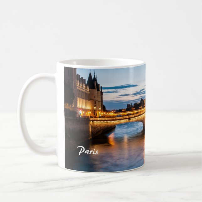 Caneca De Café Paris pelo por do sol (Esquerda)
