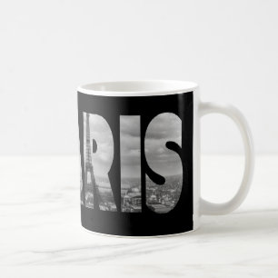 Caneca De Café Paris Preto e Branco