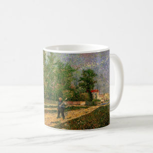 Caneca De Café Paris Road com Peasant por Vincent van Gogh