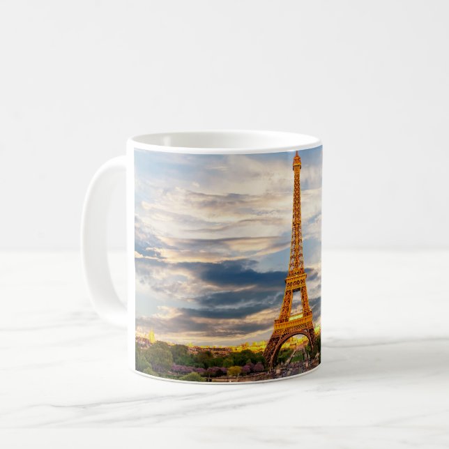 Caneca De Café Paris / Torre Eiffel (Frente Esquerda)