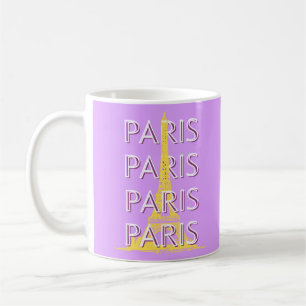 Caneca De Café Paris, Viagem Art, Minimalista, Pastel Viagem Art