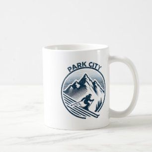 Caneca De Café Park City Ski Resort Winter Skiing Utah