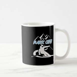 Caneca De Café Park City Utah Montanha de Neve Esqui Esquiador Vi