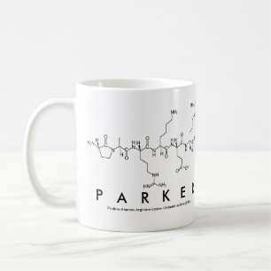Caneca De Café Parker peptide name mug