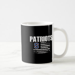 Caneca De Café Parkersburg South Patriots Logo Usa Flag Prim Hs