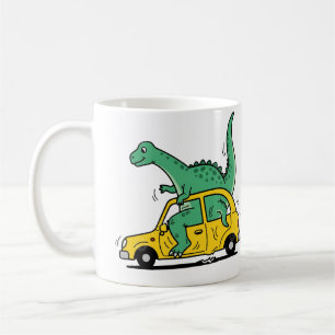 Caneca De Café Parking Saurus