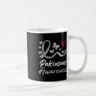 Caneca De Café Parkinsons Sensibilização Borboletas Fita Coração