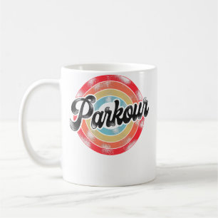 Caneca De Café Parkour Corrida Livre Traceur Retro Vintage Parkou