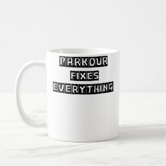 Caneca De Café Parkour Corrige Tudo Mulheres Homens Amam Parkour