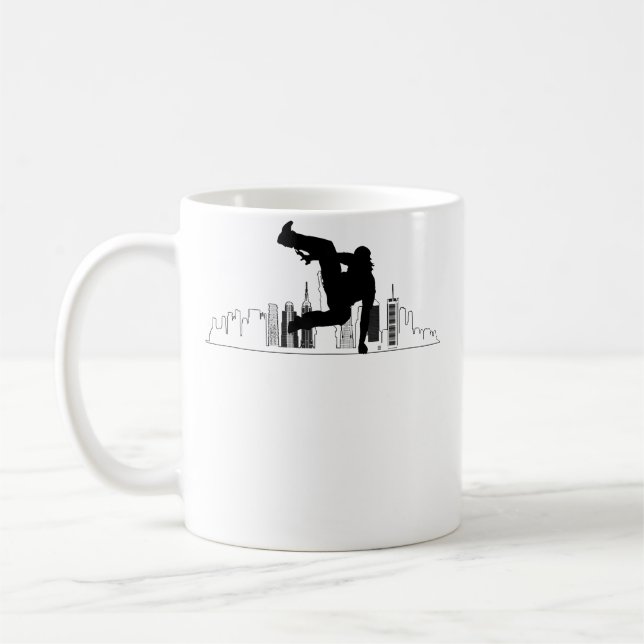 Caneca De Café Parkour Freerunning Freerunner (Esquerda)