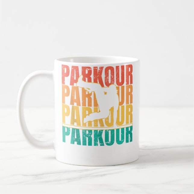 Caneca De Café Parkour Freerunning Masculino (Esquerda)