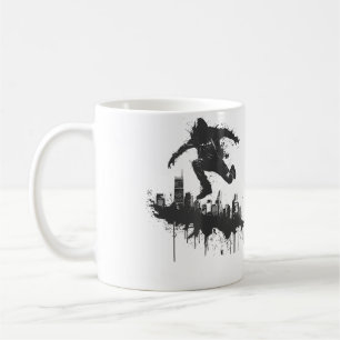 Caneca De Café Parkour Na Cidade Parkour Esportivo