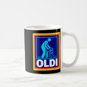 Caneca De Café Paródia Oldi engraçada humor retrô envelhecimento