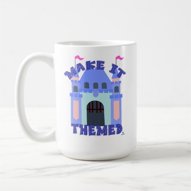 Caneca De Café Parque Castelo Tema Divertido Feliz (Esquerda)