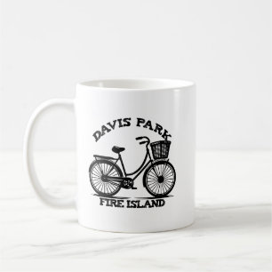 Caneca De Café Parque Davis Fire Island Bicicleta verão praia fam