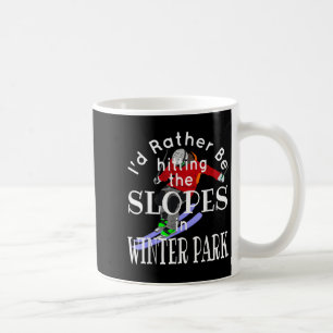 Caneca De Café Parque de Inverno Colorado Eu Preferiria Estar Des
