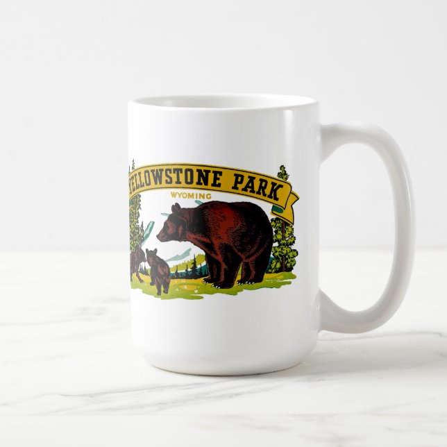 Caneca De Café Parque de Yellowstone (Direita)