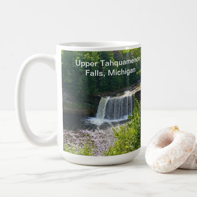 Caneca De Café Parque Estadual do Alto Tahquamenon Falls, MI (Com Donut)