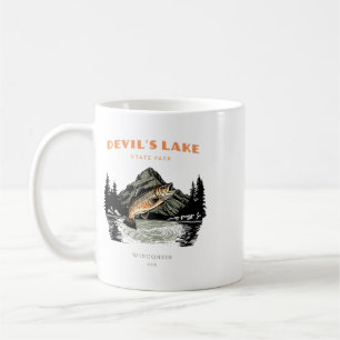 Caneca De Café Parque Estadual do Lago do Diabo Wisconsin Retro V