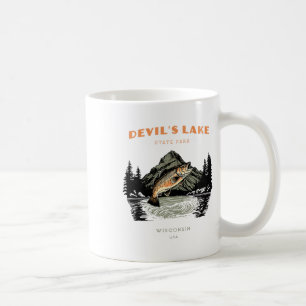 Caneca De Café Parque Estadual do Lago do Diabo Wisconsin Retro V