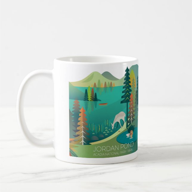 Caneca De Café Parque Nacional Acadia, Jordan Pond Mug (Esquerda)