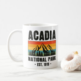 Caneca De Café Parque Nacional Acadia, Maine Retro Vintage