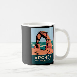Caneca De Café Parque Nacional Arches Vintage Acampamento Caminha