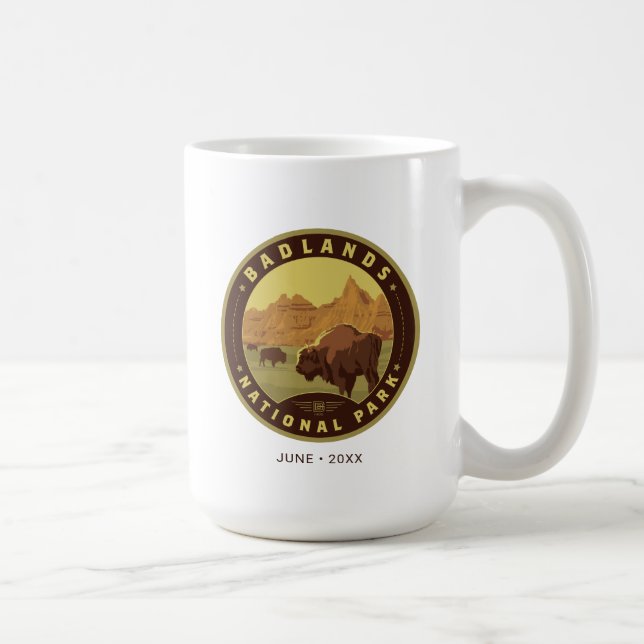 Caneca De Café Parque Nacional Badlands (Direita)