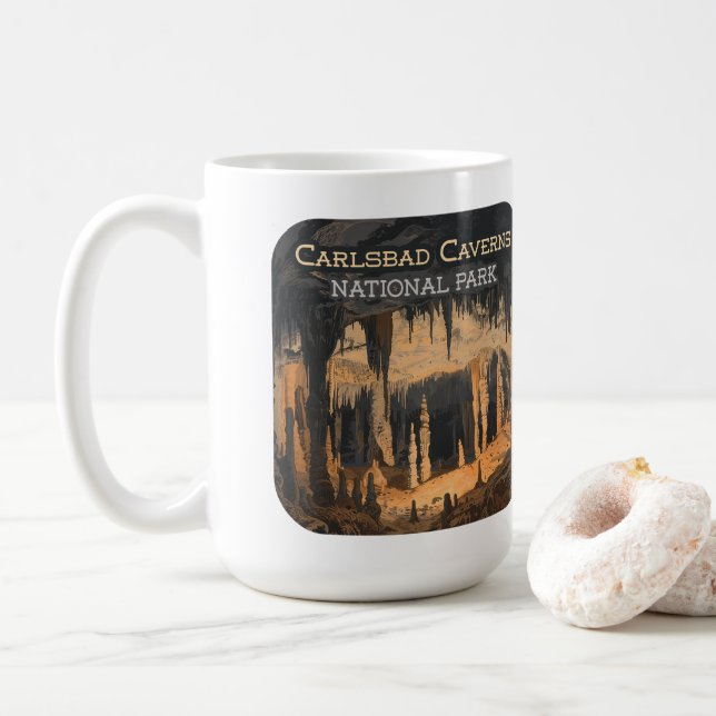 Caneca De Café Parque Nacional Carlsbad Caverns Novo México (Com Donut)