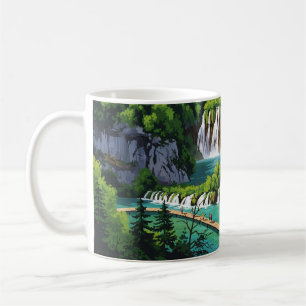 Caneca De Café Parque nacional da croácia dos lagos