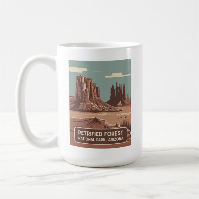 Caneca De Café Parque Nacional da Floresta Petrificada (Esquerda)