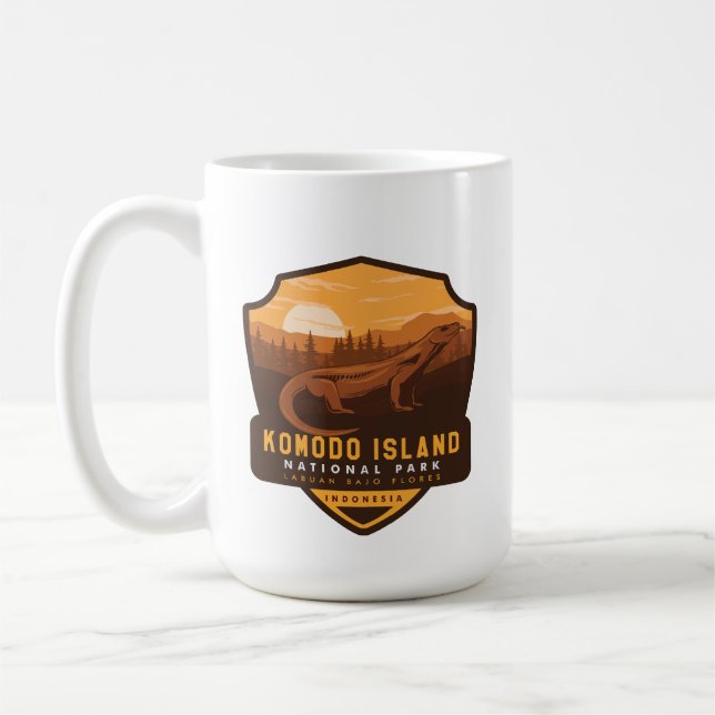 Caneca De Café Parque Nacional da Ilha Komodo (Esquerda)