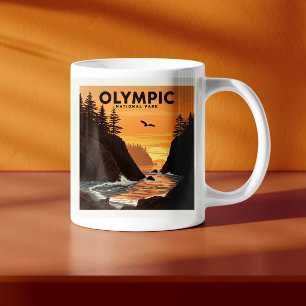 Caneca De Café Parque Nacional da Olimpiadas Vintage