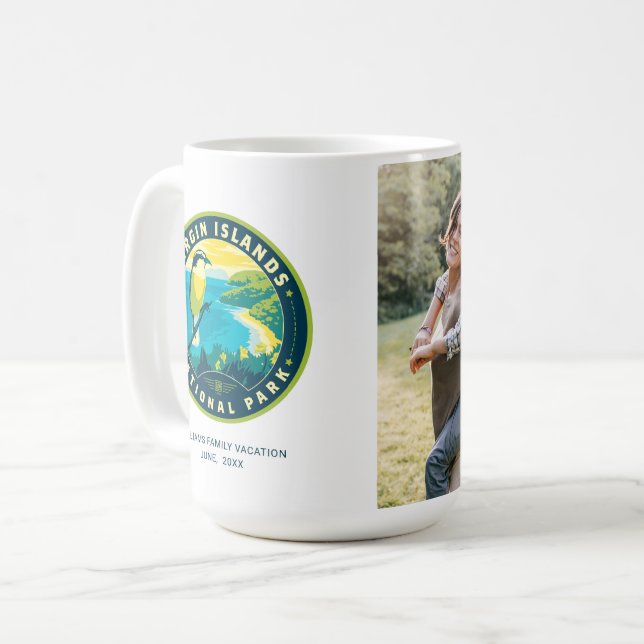 Caneca De Café Parque Nacional das Ilhas Virgens (Frente Esquerda)